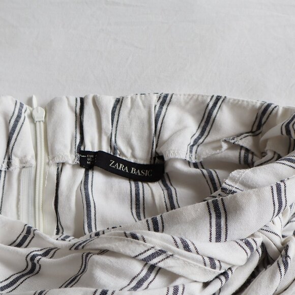 Zara Striped Wrap Midi Skirt - Picture 4 of 6